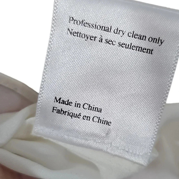 Marchesa Notte Colorblock Floral One-Shoulder Twisted Ruffle Dress Ivory Size 16 - Picture 11 of 13